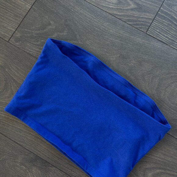 Aritzia TNA Royal Blue Crop Tube Top / Strapless Top - Size Medium - Picture 3 of 4
